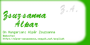 zsuzsanna alpar business card